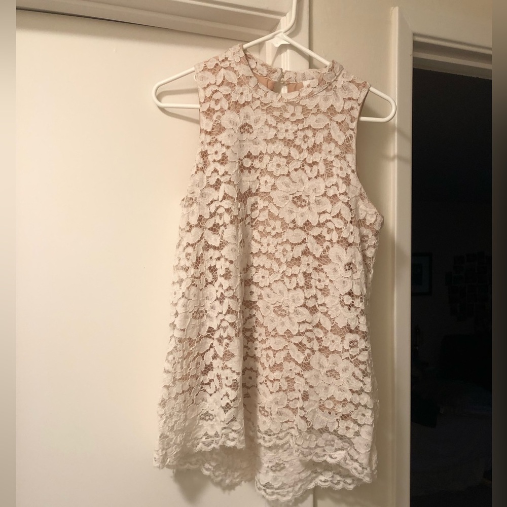 Rose and Olive Lace Top